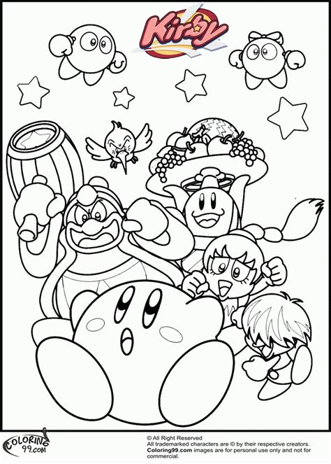 Kirby Nintendo Coloring Pages